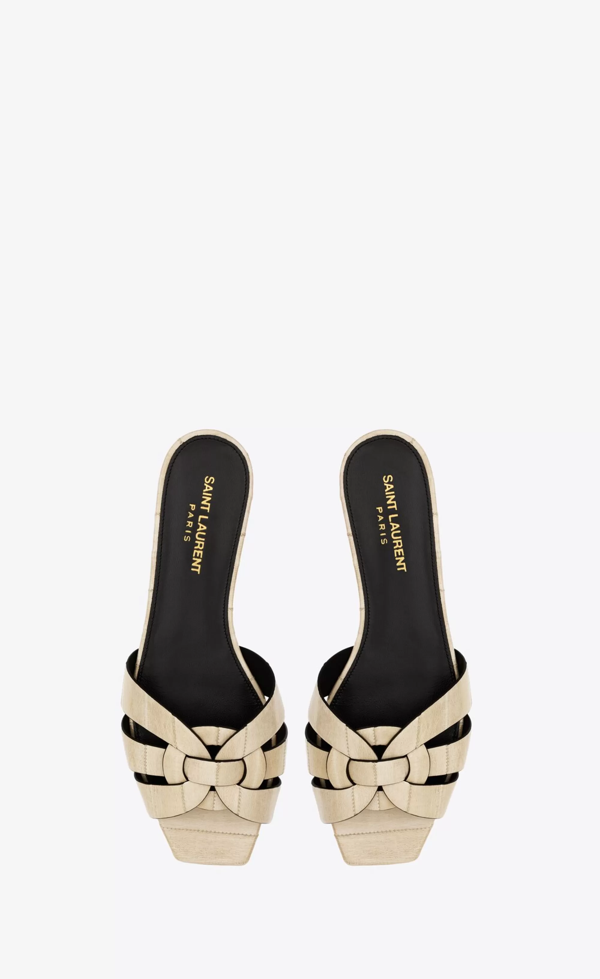 Women Saint Laurent Flat Sandals | FLATS^TRIBUTE Mules In Eel | | YSL.com