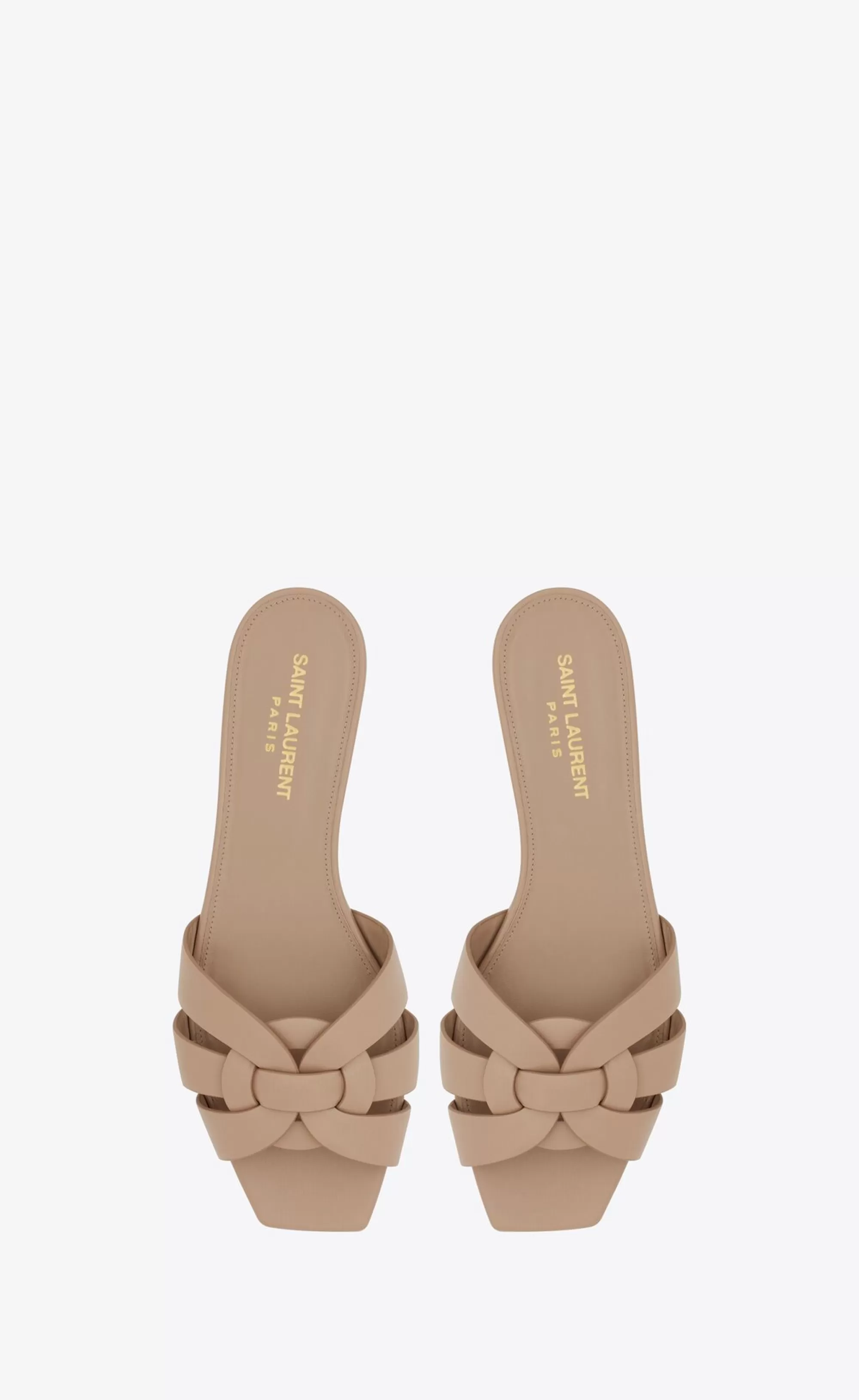 Women Saint Laurent Flat Sandals | FLATS^Tribute MULES In Smooth Leather | | YSL.com