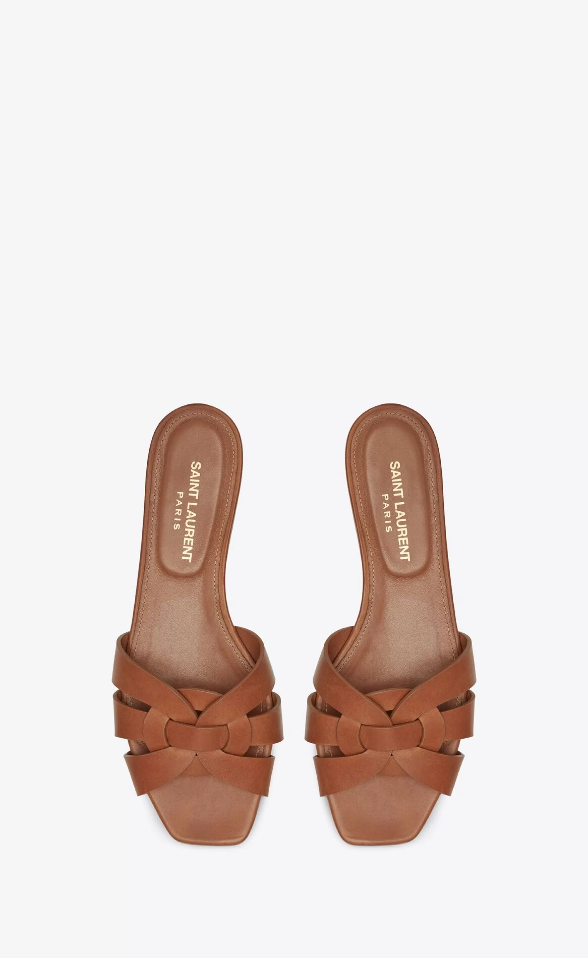 Women Saint Laurent Flat Sandals | FLATS^TRIBUTE MULES In Smooth Leather | | YSL.com