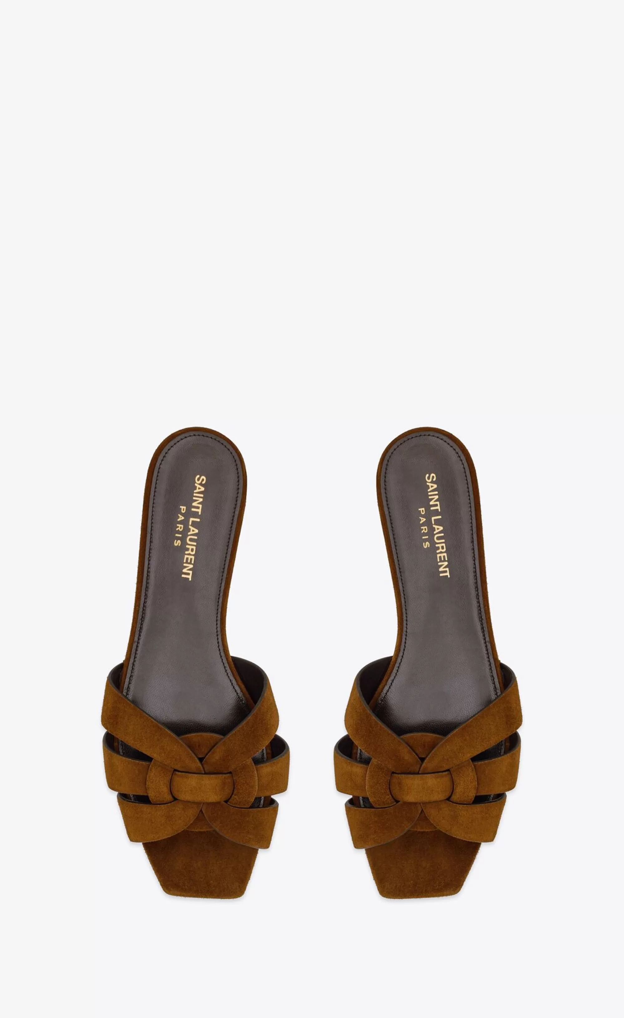 Women Saint Laurent FLATS^TRIBUTE Mules In Suede | | YSL.com