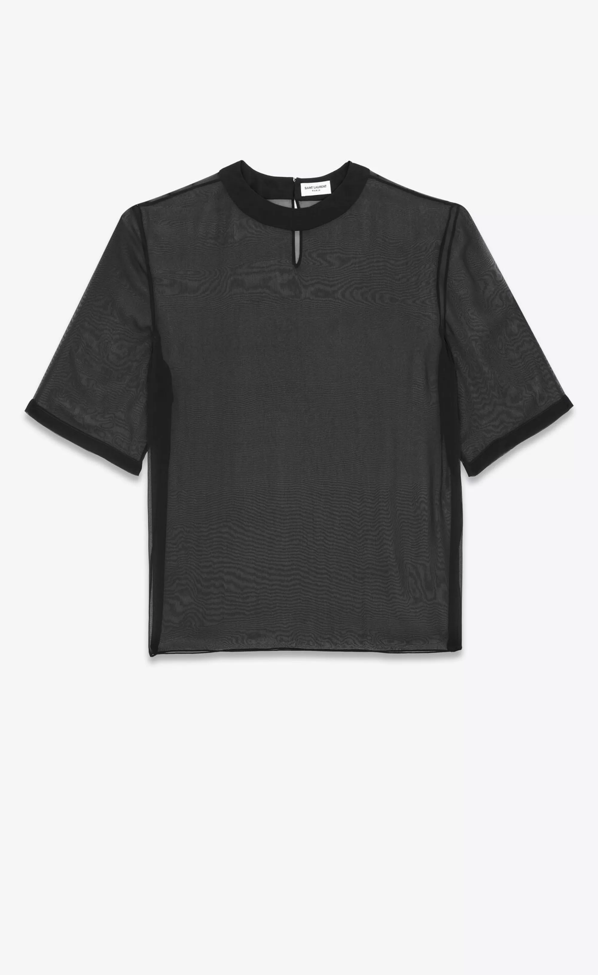 Saint Laurent ALL READY TO WEAR | SHIRTS^T-shirt In Silk Muslin Crepe | | YSL.com