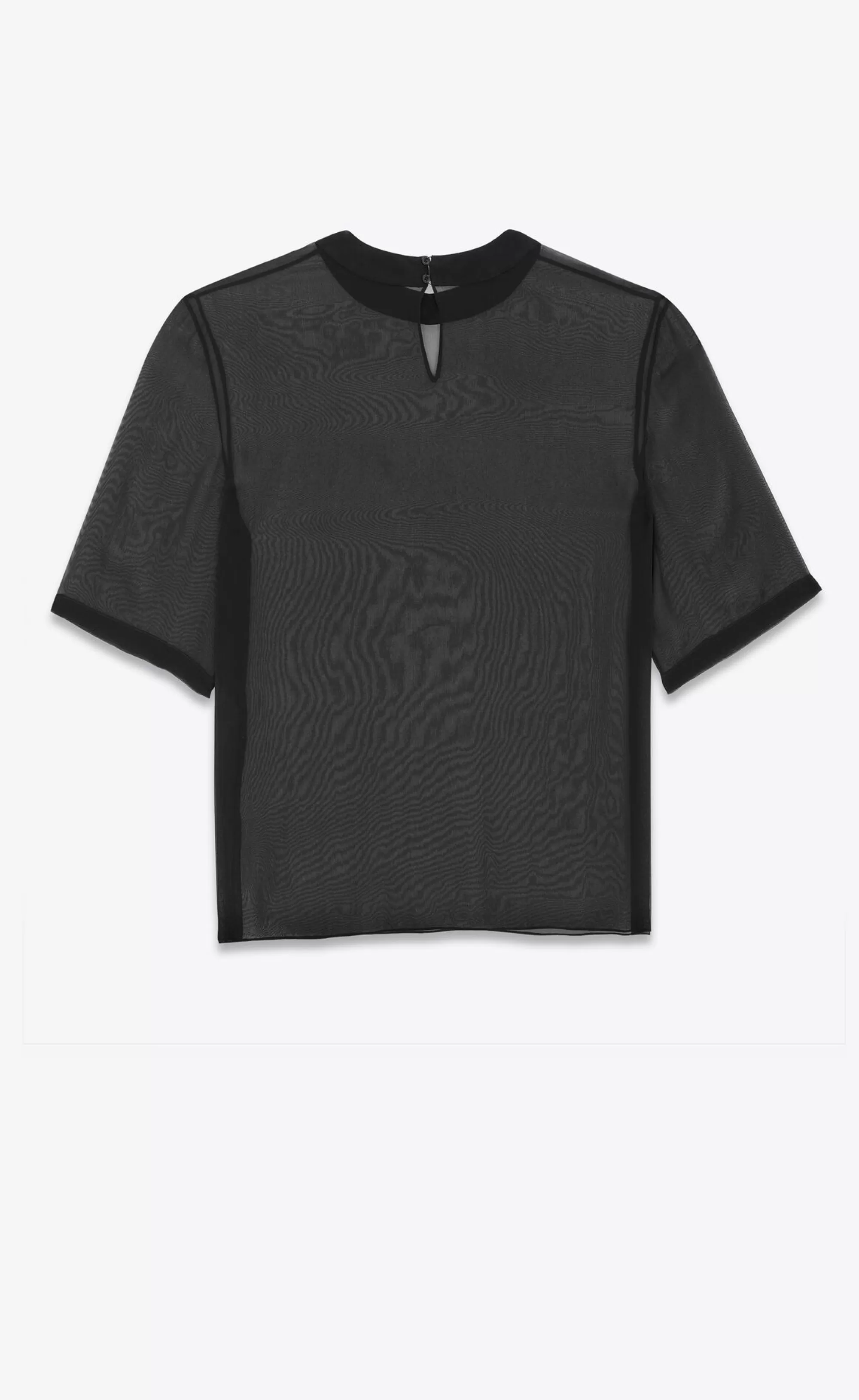 Saint Laurent ALL READY TO WEAR | SHIRTS^T-shirt In Silk Muslin Crepe | | YSL.com