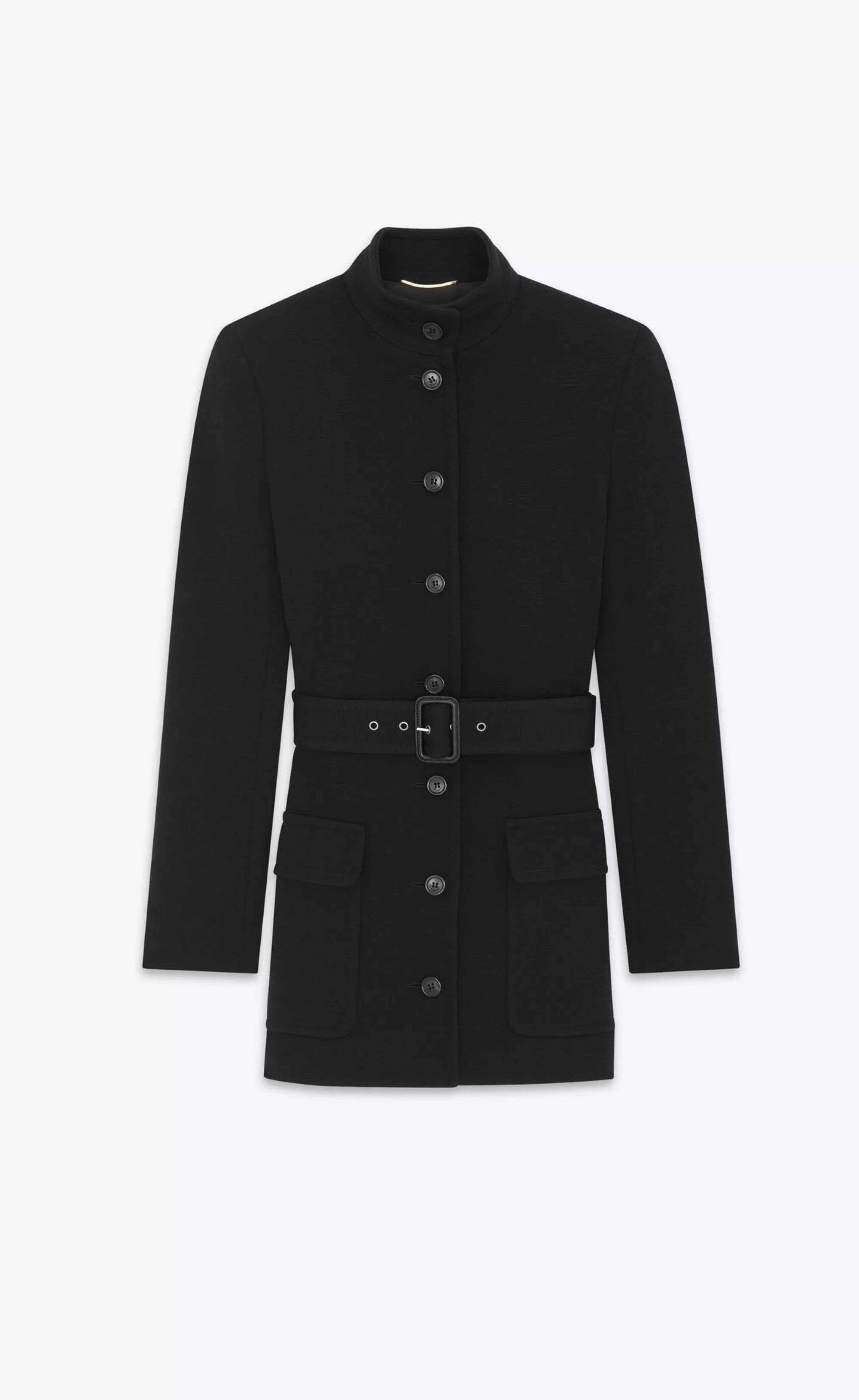 Women Saint Laurent JACKETS AND PANTS^Tunic Jacket In Wool Jersey | | YSL.com