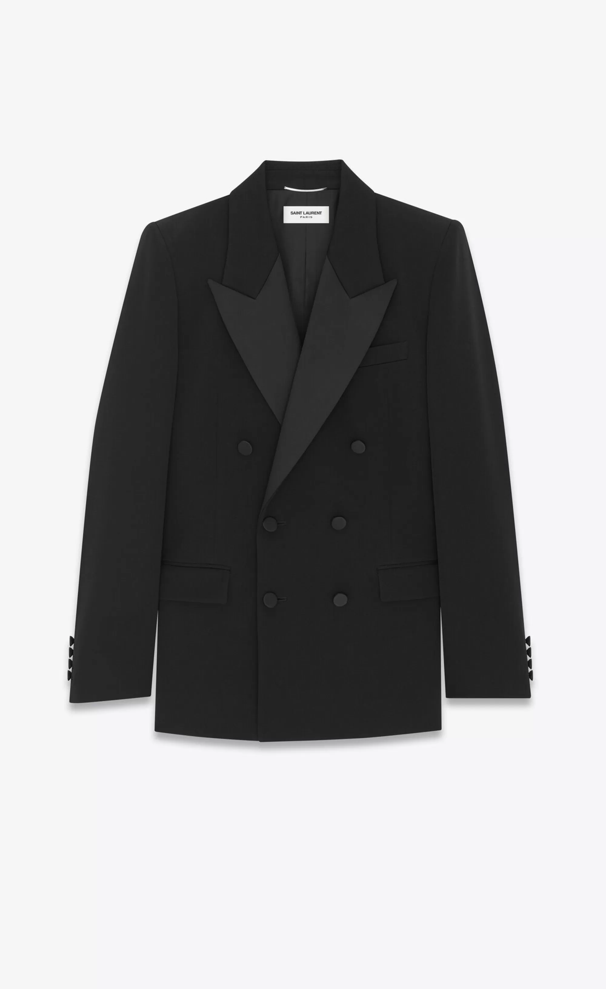 Saint Laurent ALL READY TO WEAR | SMOKING^Tuxedo Jacket In GRAIN DE POUDRE | | YSL.com