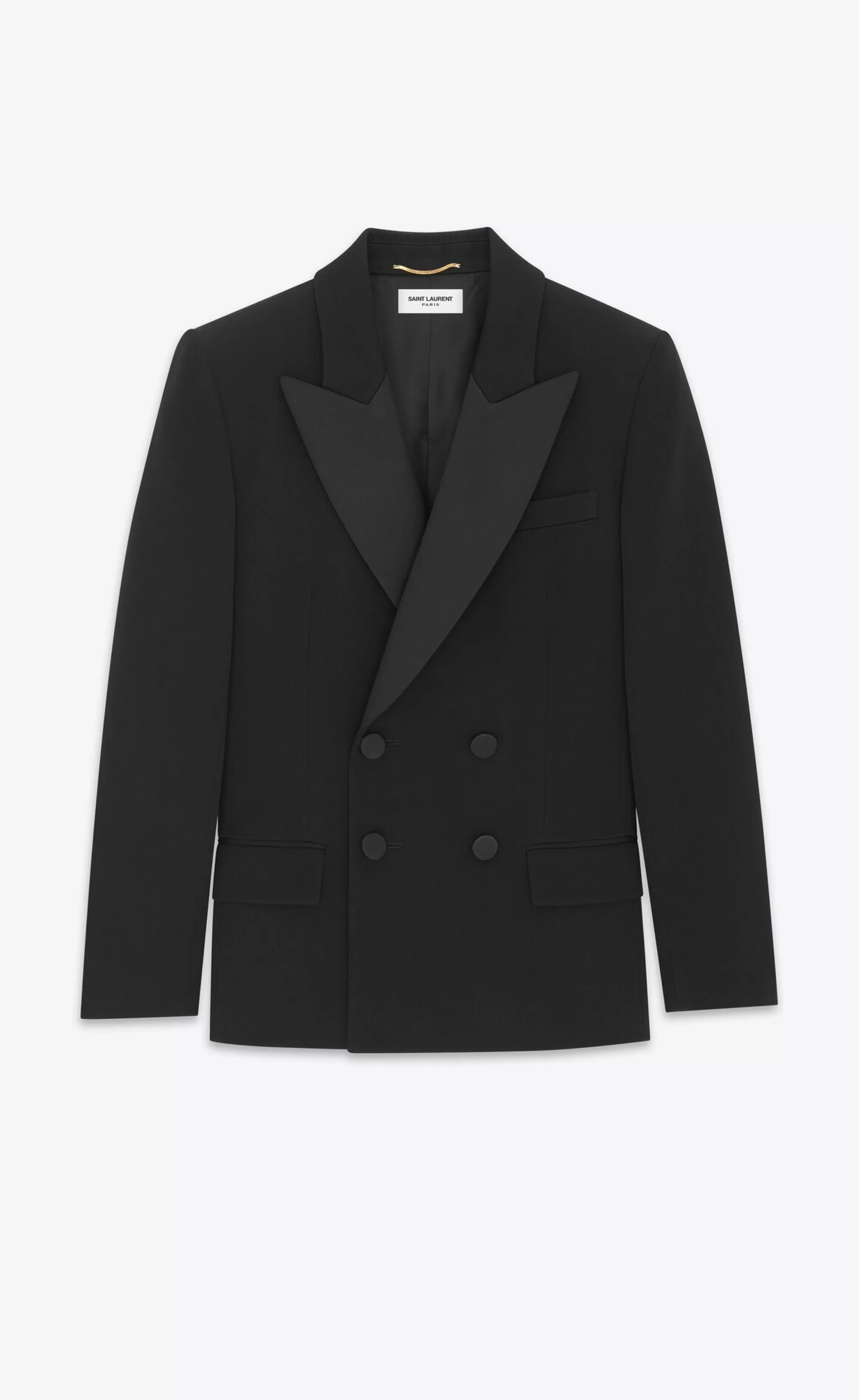 Women Saint Laurent SMOKING | JACKETS AND PANTS^Tuxedo Jacket In GRAIN DE POUDRE | | YSL.com