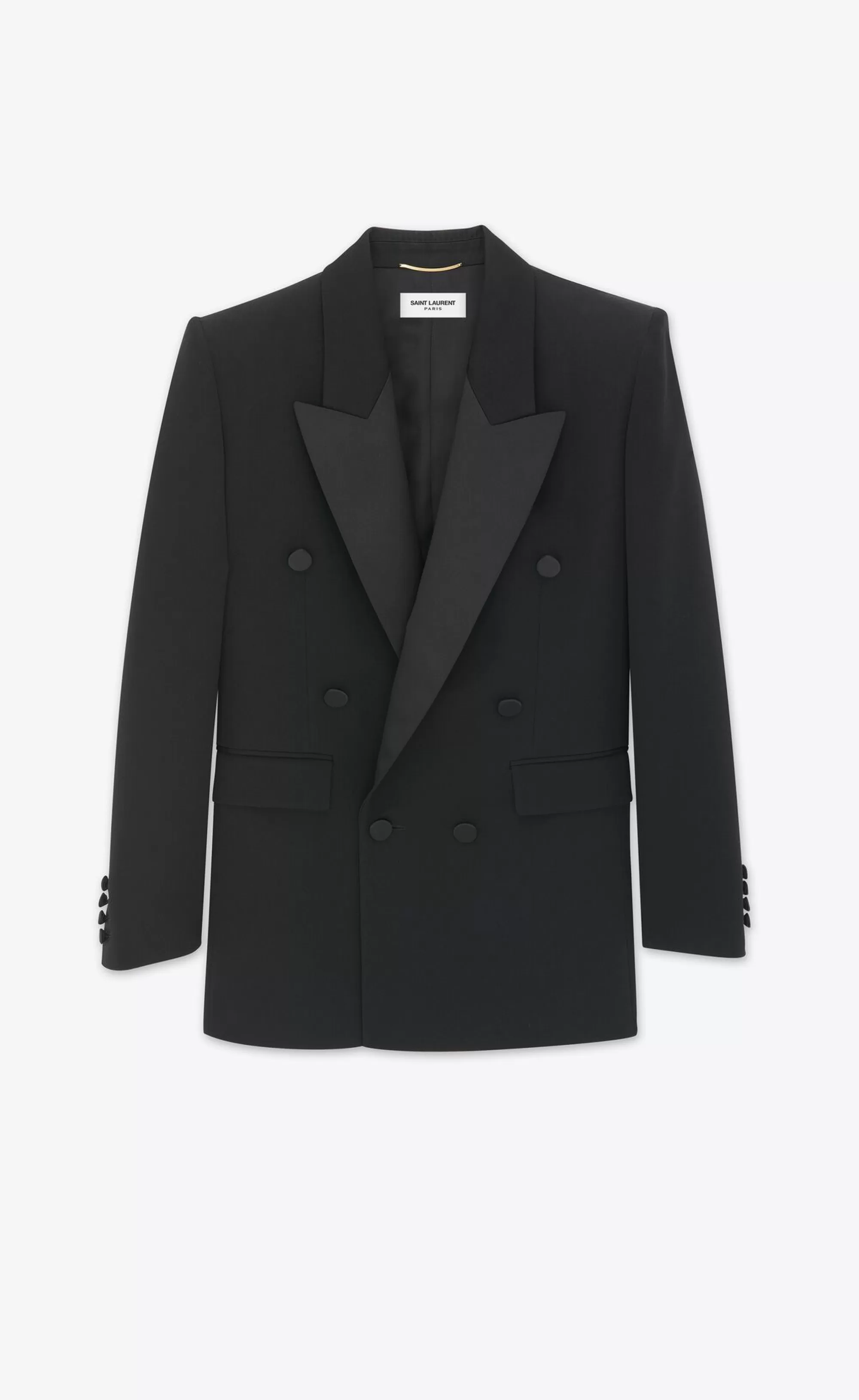 Women Saint Laurent SMOKING | JACKETS AND PANTS^Tuxedo Jacket In GRAIN DE POUDRE | | YSL.com