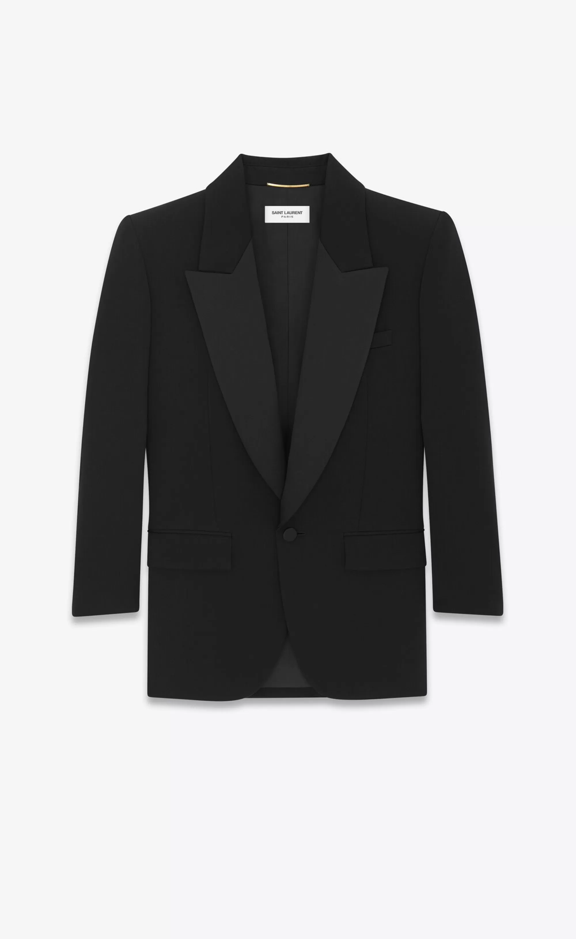 Women Saint Laurent SMOKING | JACKETS AND PANTS^Tuxedo Jacket In Grain De Poudre | | YSL.com