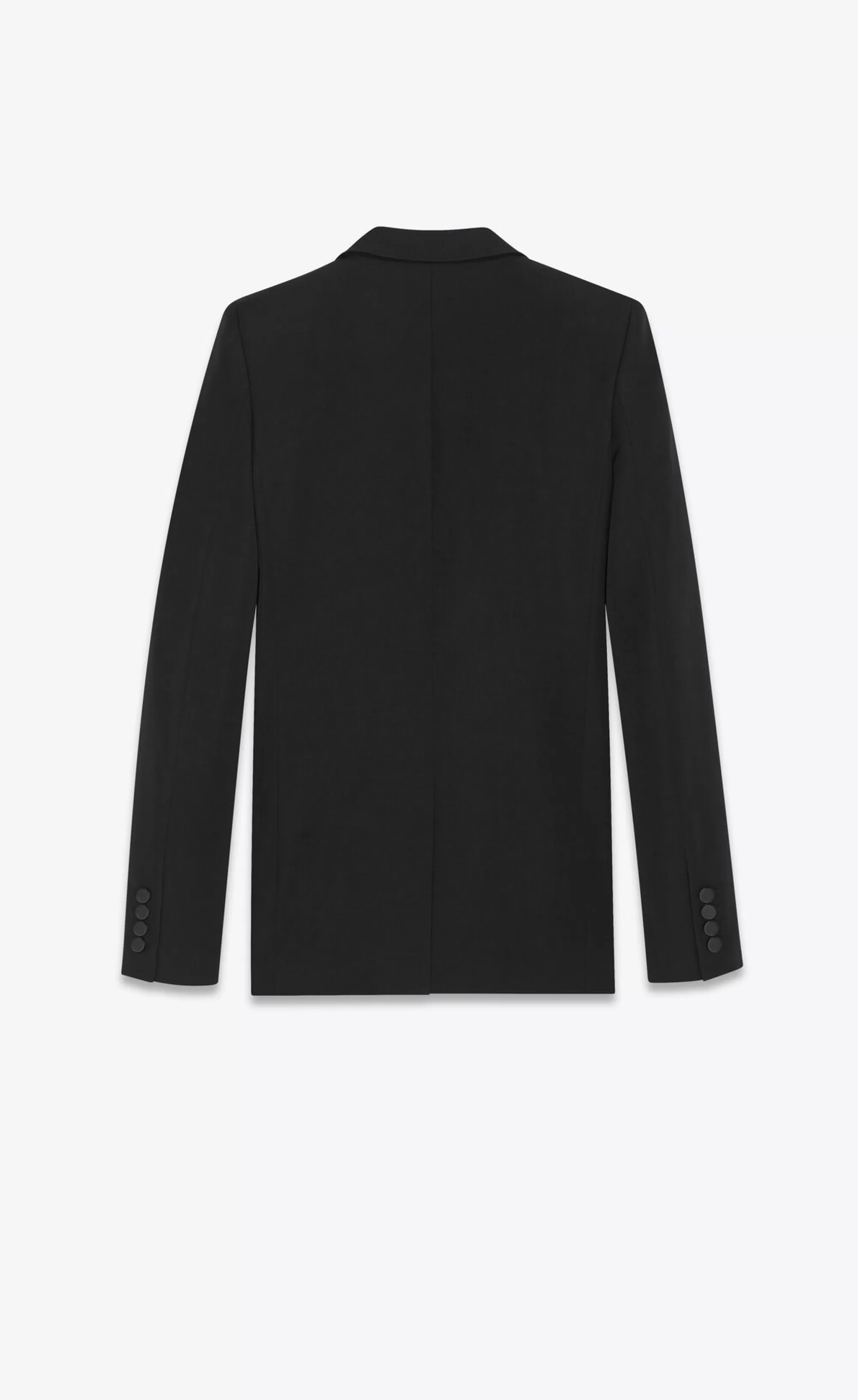 Women Saint Laurent JACKETS AND PANTS^Tuxedo Jacket In Grain De Poudre | | YSL.com