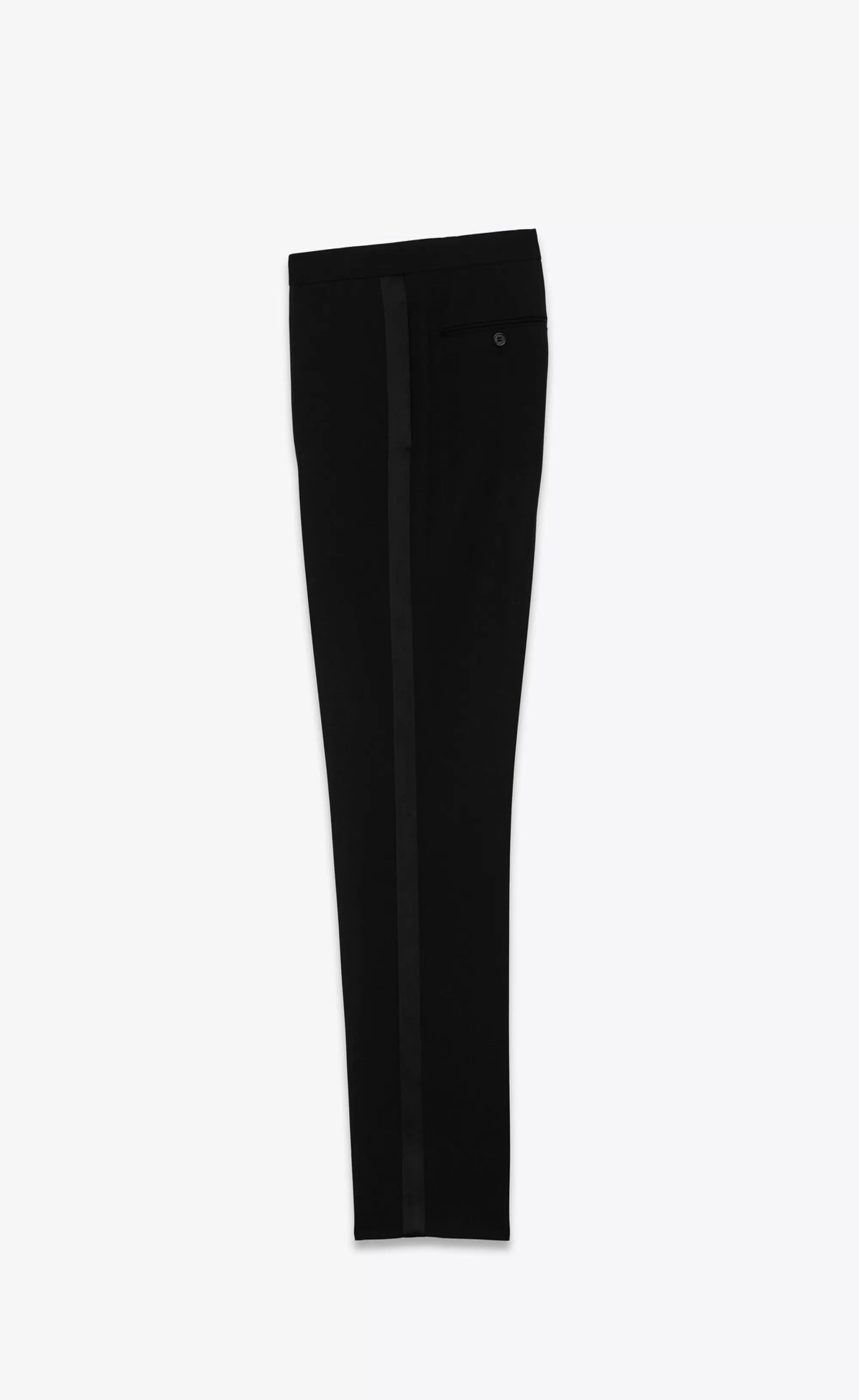 Saint Laurent ALL READY TO WEAR | SMOKING^Tuxedo Pants In Grain De Poudre | | YSL.com