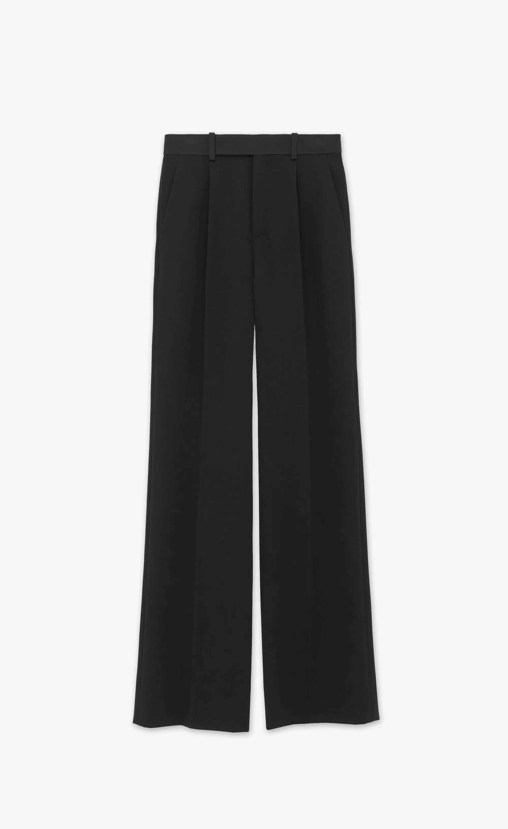 Women Saint Laurent SMOKING | JACKETS AND PANTS^Tuxedo Pants In GRAIN DE POUDRE | | YSL.com