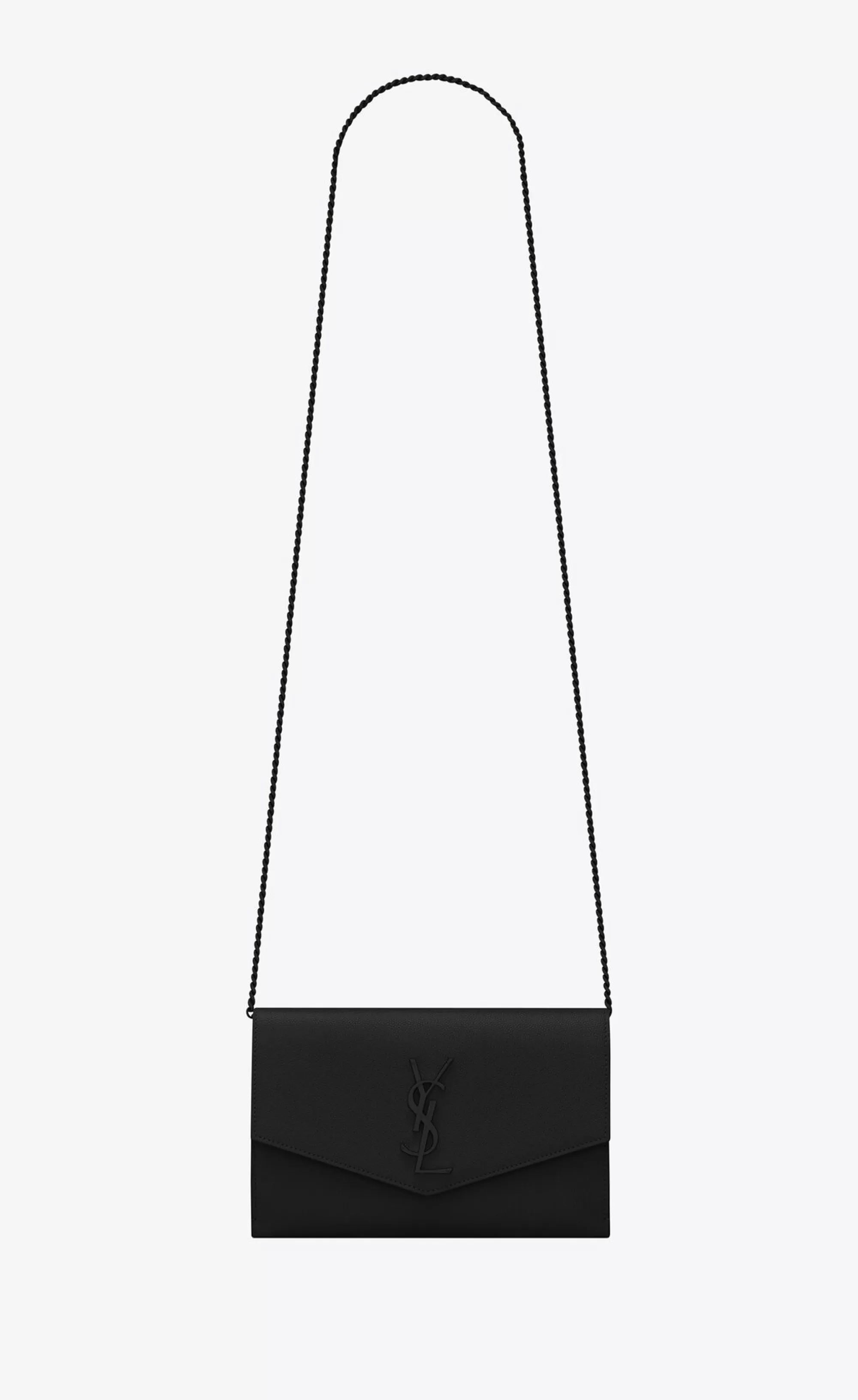 Women Saint Laurent CHAIN WALLETS^UPTOWN Chain Wallet In Grain De Poudre Embossed Leather | | YSL.com