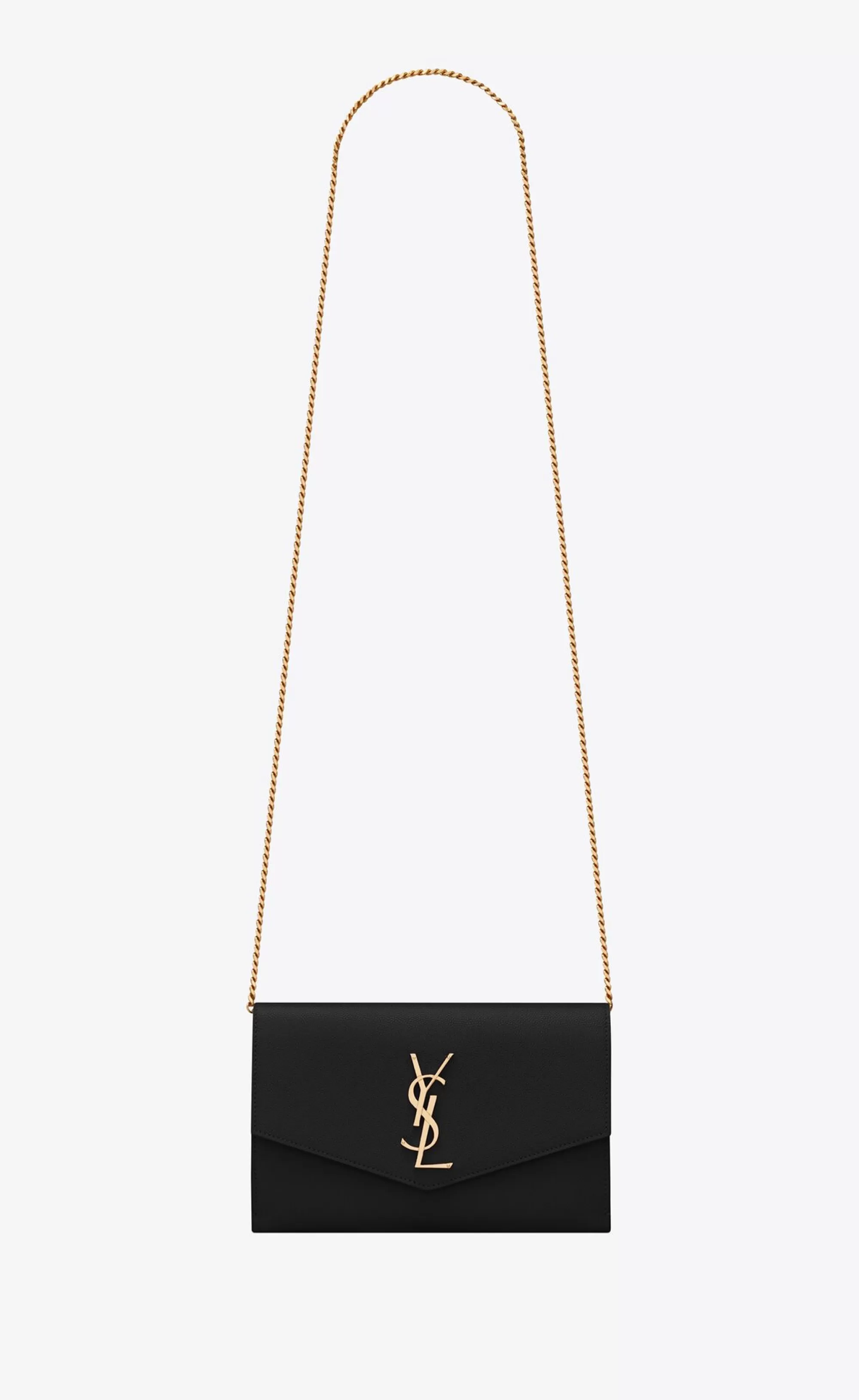 Women Saint Laurent CHAIN WALLETS | MINI BAGS^UPTOWN Chain Wallet In Grain De Poudre Embossed Leather | | YSL.com