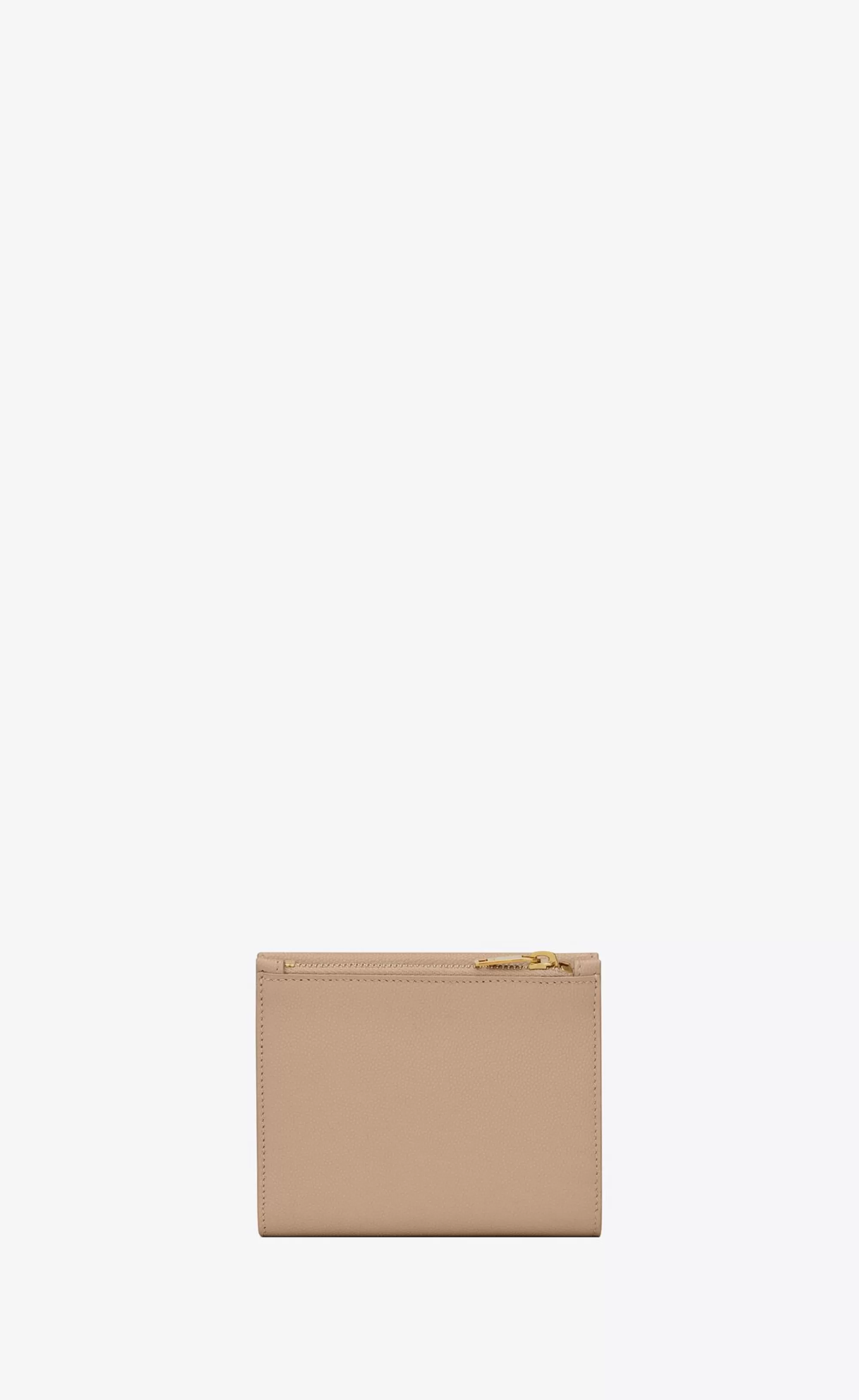 Women Saint Laurent WALLETS^UPTOWN Compact Wallet In Grain De Poudre Embossed Leather | | YSL.com