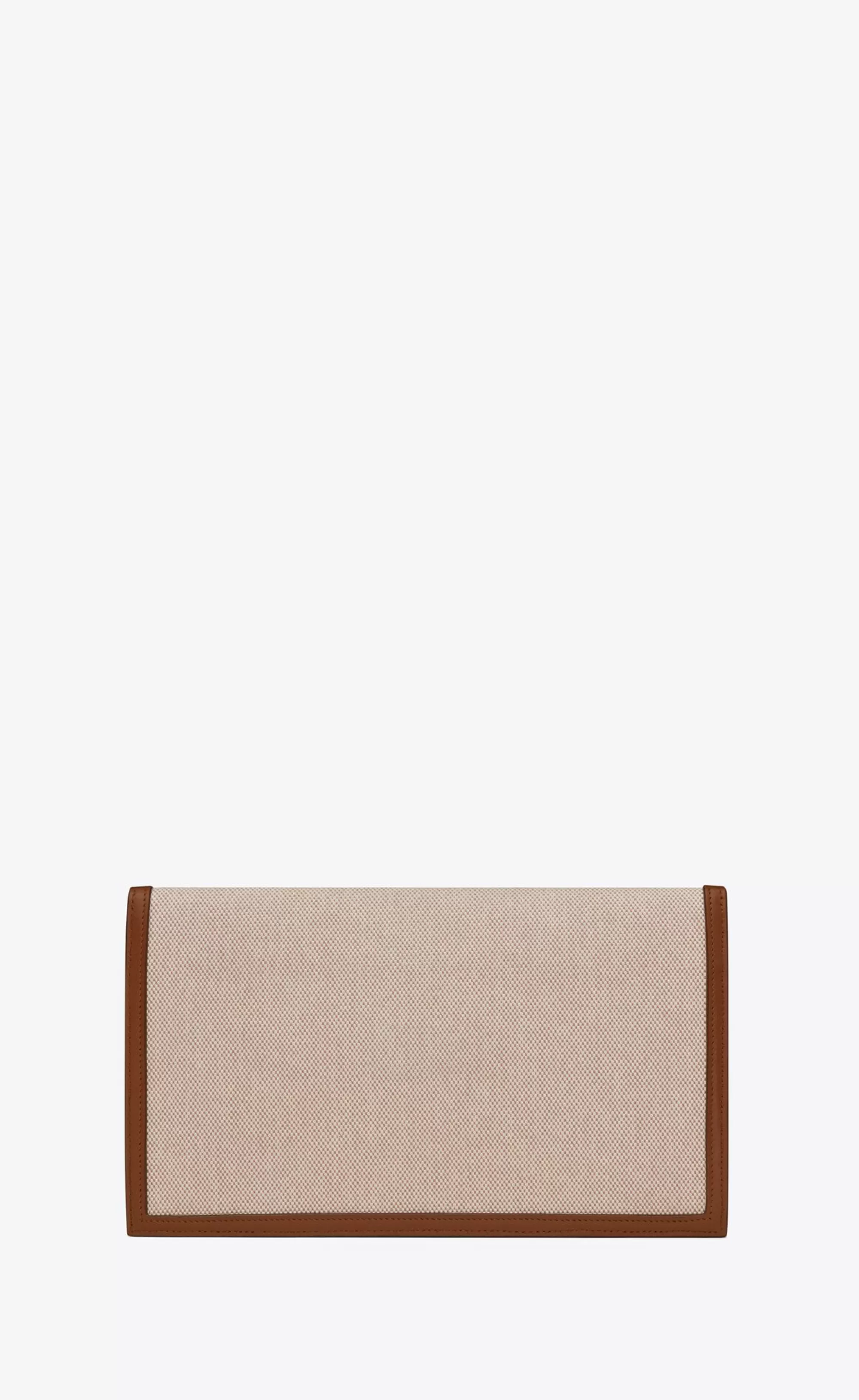 Women Saint Laurent pouches^UPTOWN Pouch In Canvas And Smooth Leather | | YSL.com
