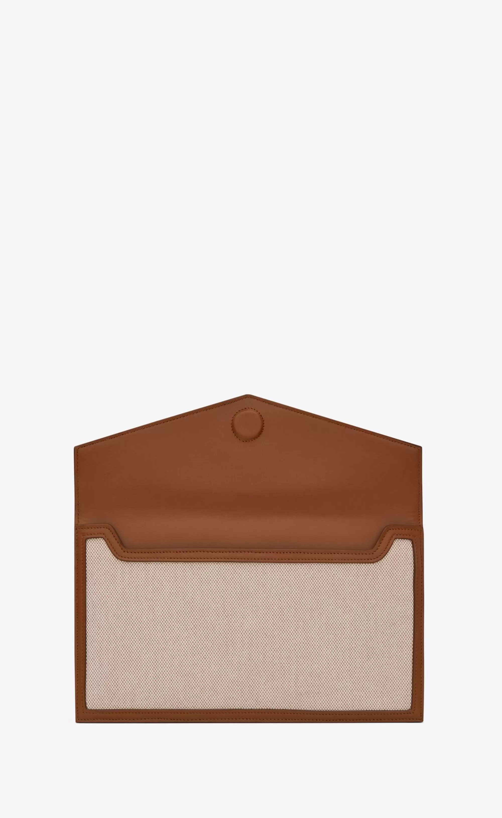 Women Saint Laurent pouches^UPTOWN Pouch In Canvas And Smooth Leather | | YSL.com