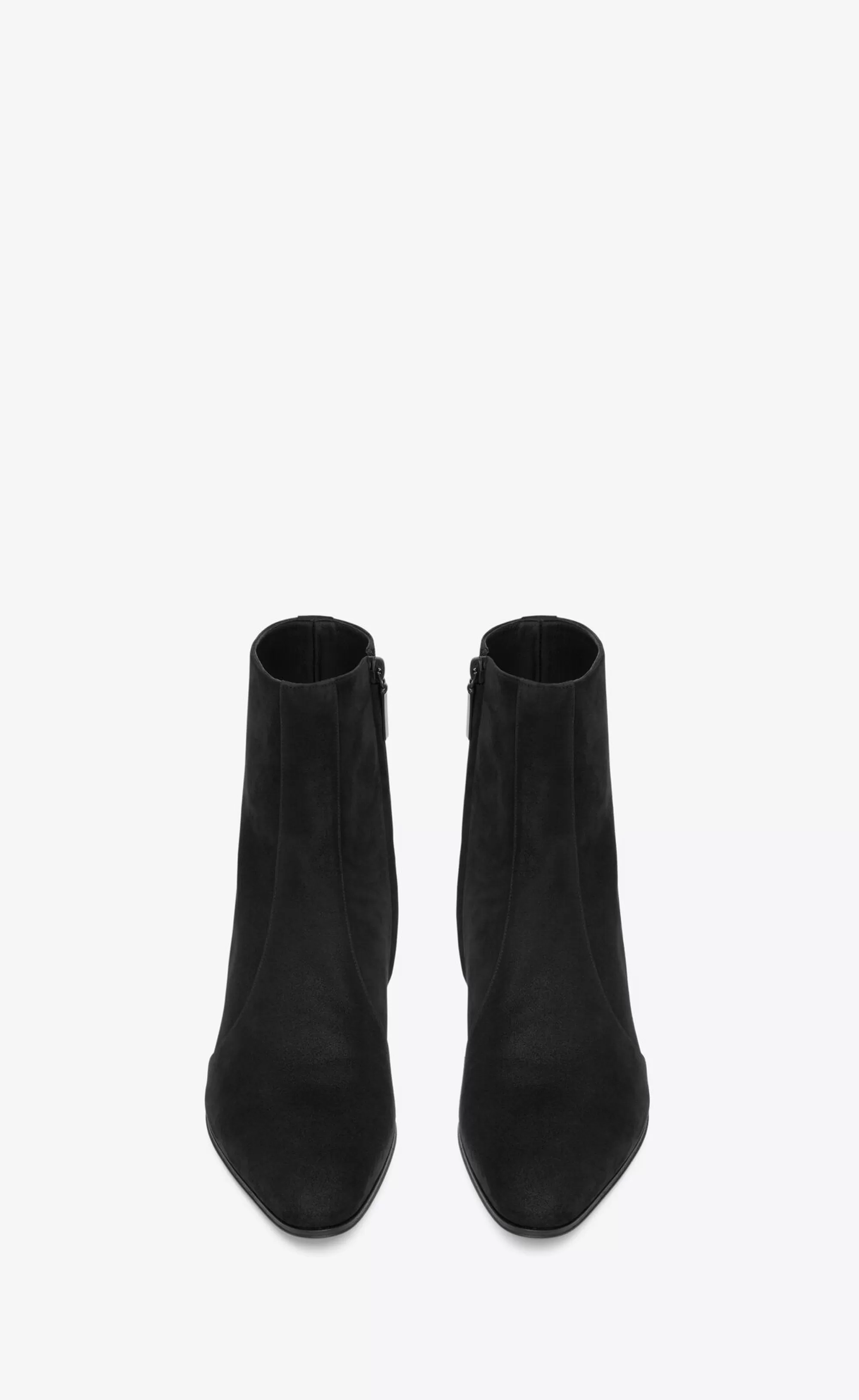 Saint Laurent BOOTS^VASSILI Zipped Boots In Shimmering Suede | | YSL.com