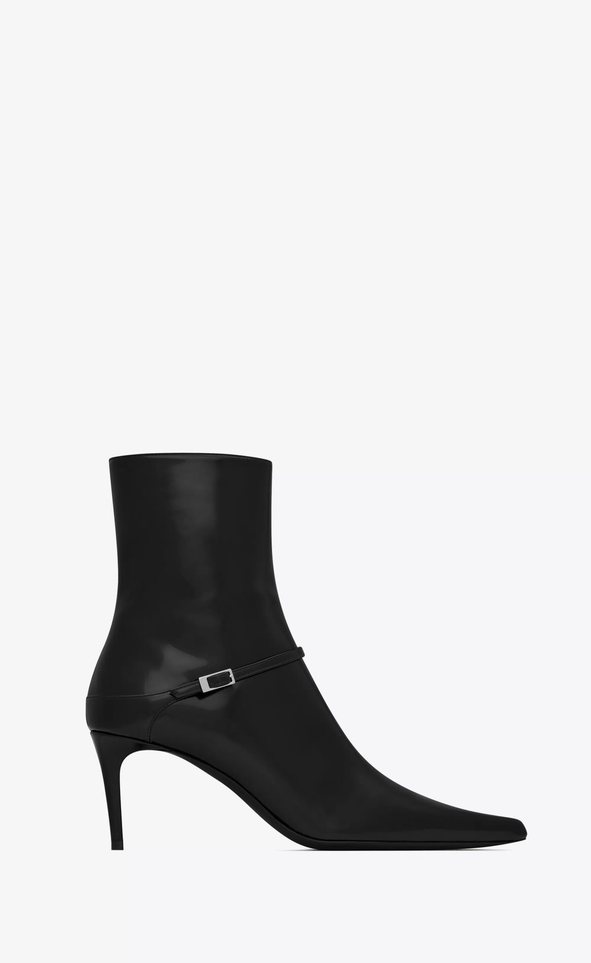 Women Saint Laurent BOOTS^VENDOME Booties In Glazed Leather | | YSL.com