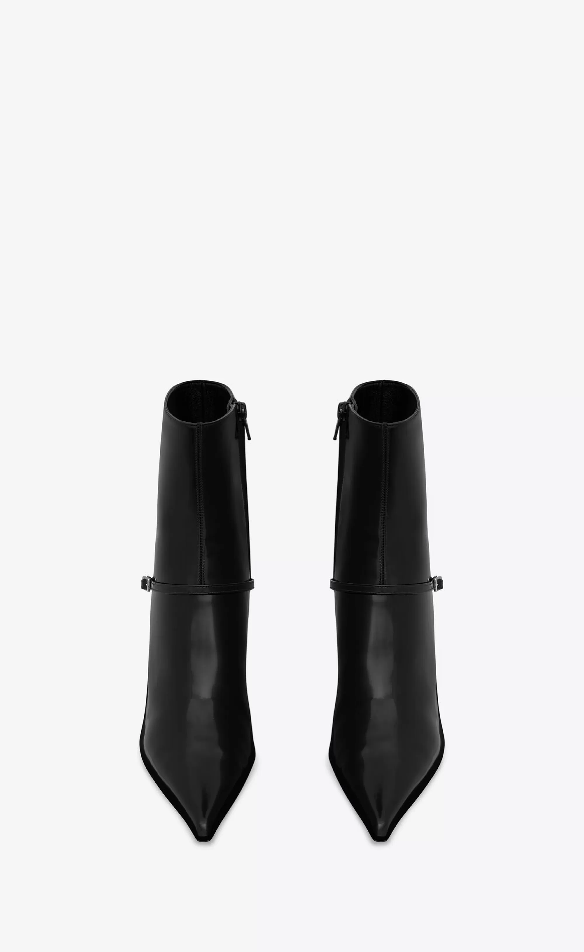 Women Saint Laurent BOOTS^VENDOME Booties In Glazed Leather | | YSL.com