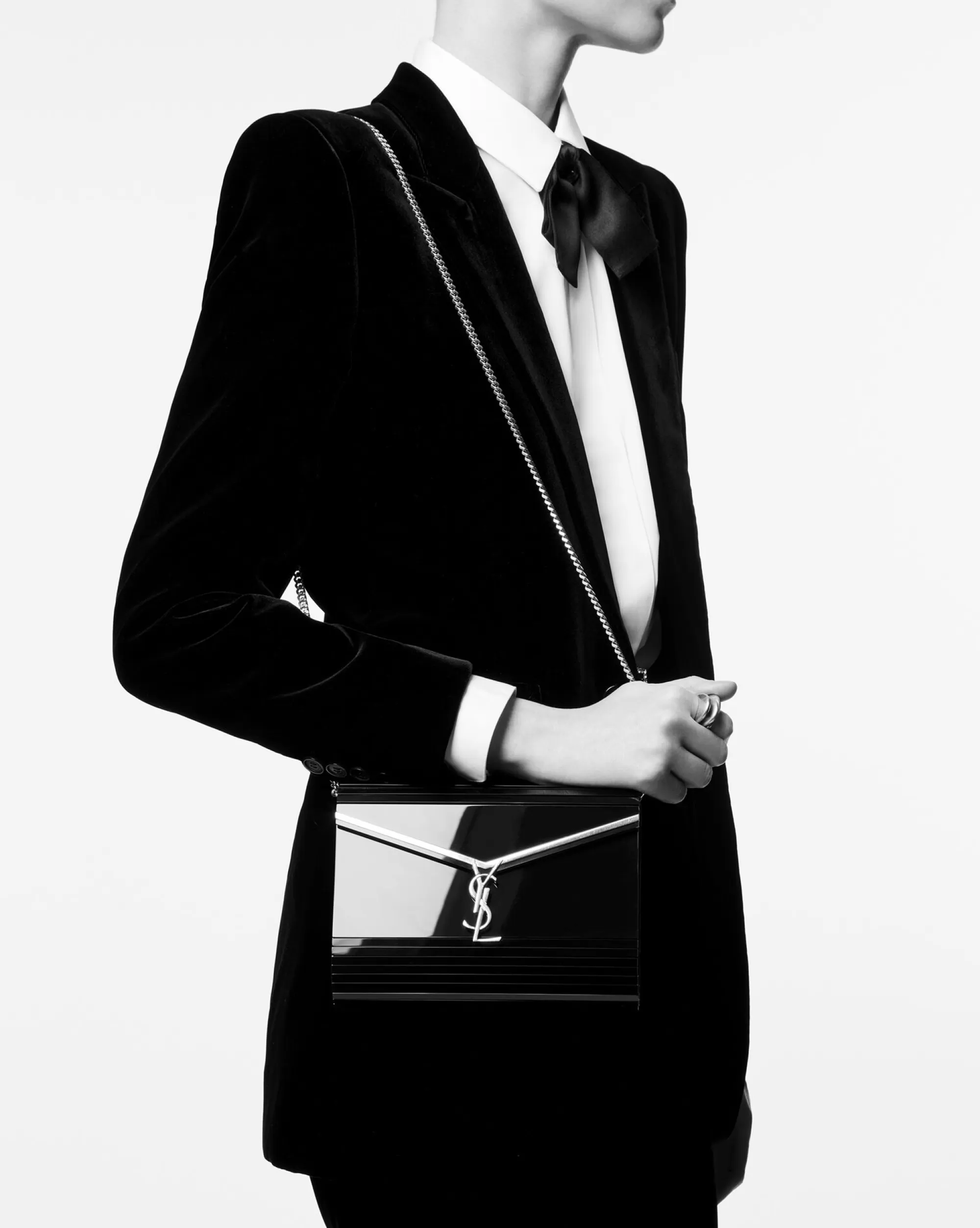 Women Saint Laurent CLUTCHES AND EVENING^VICKY MINIAUDIERE IN PLEXIGLASS | | YSL.com