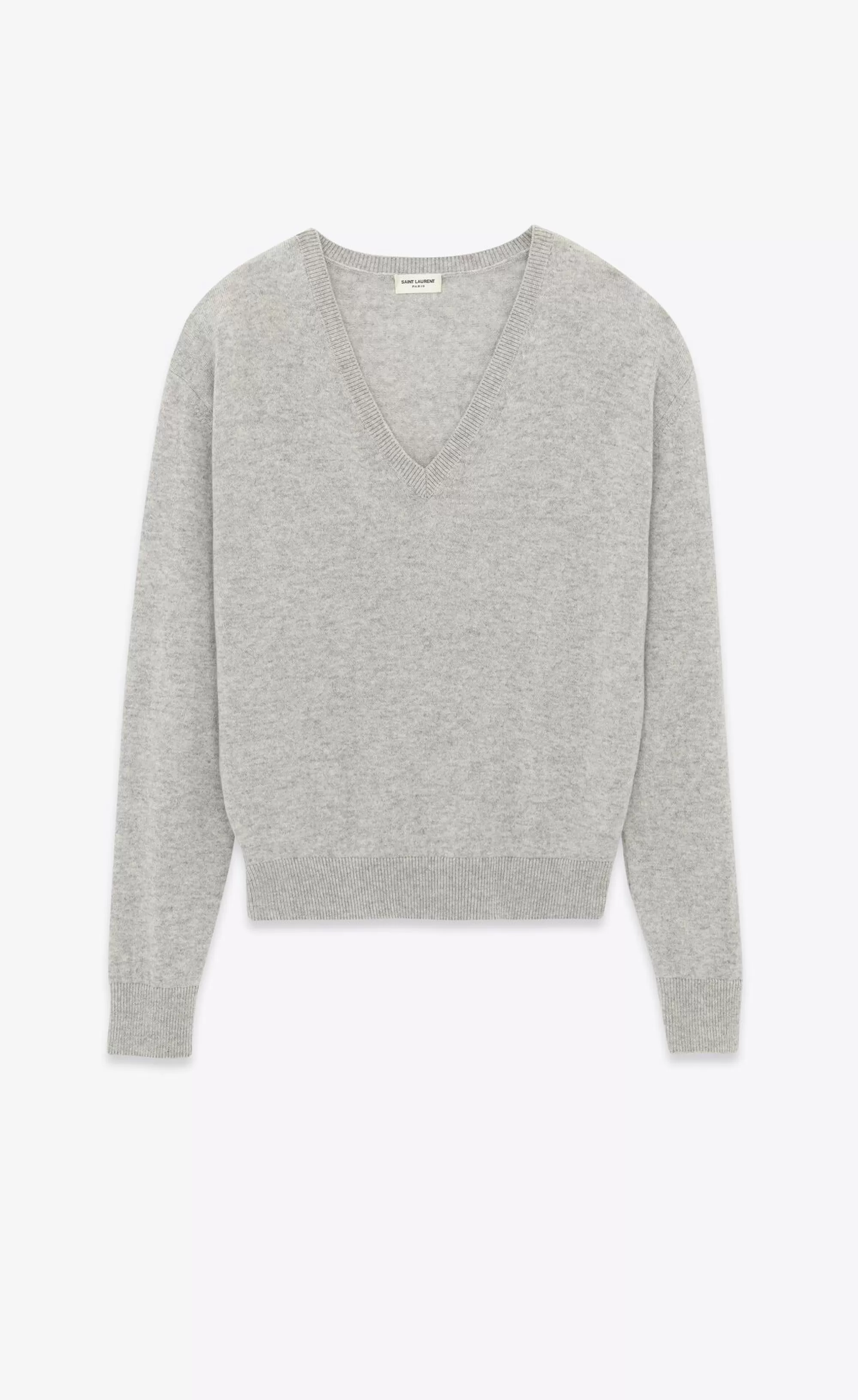 Women Saint Laurent KNITWEAR^V-neck Sweater In Cashmere | | YSL.com