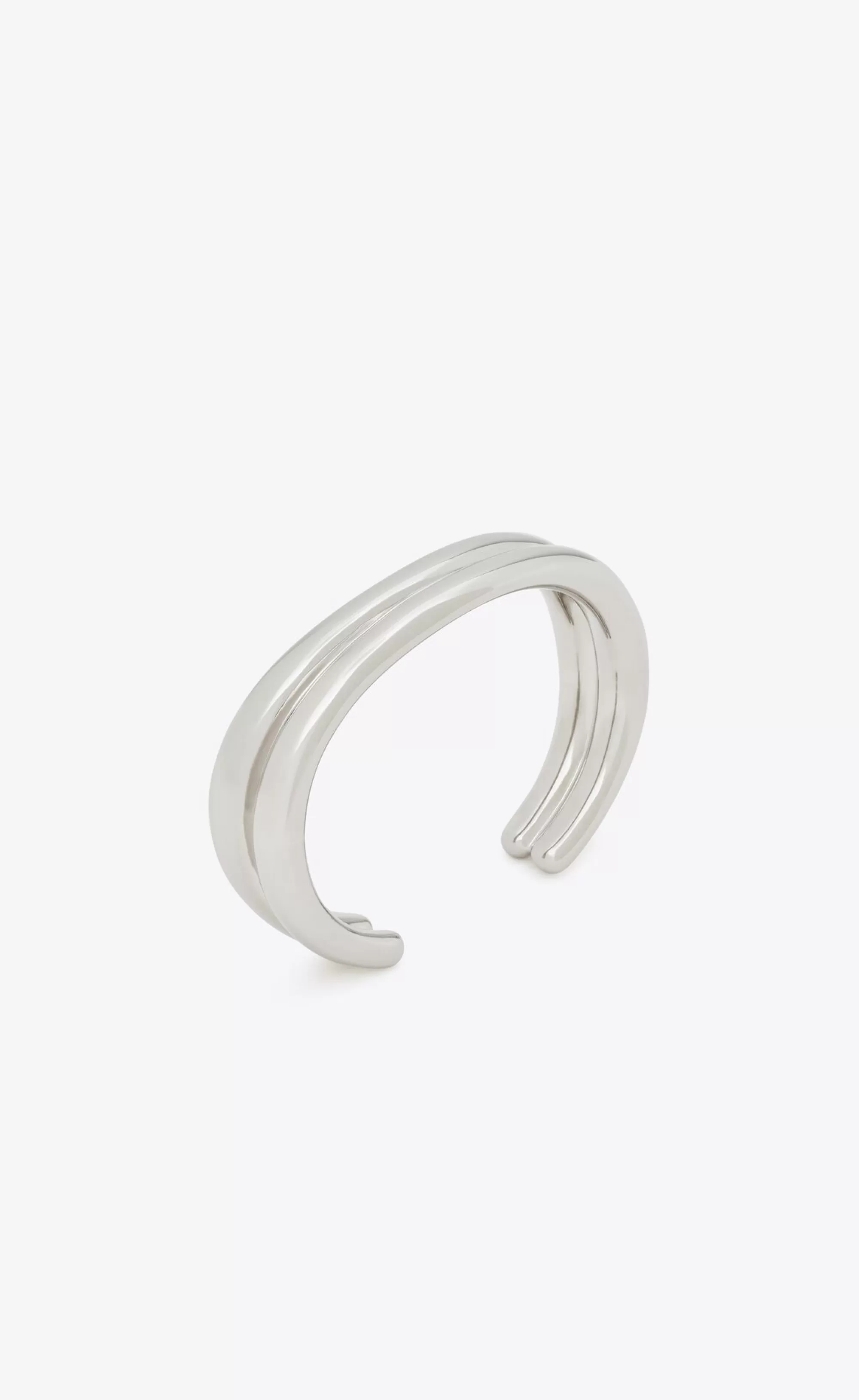 Women Saint Laurent Bracelets | CUFFS AND BRACELETS^Wavy Cuff In Metal | | YSL.com