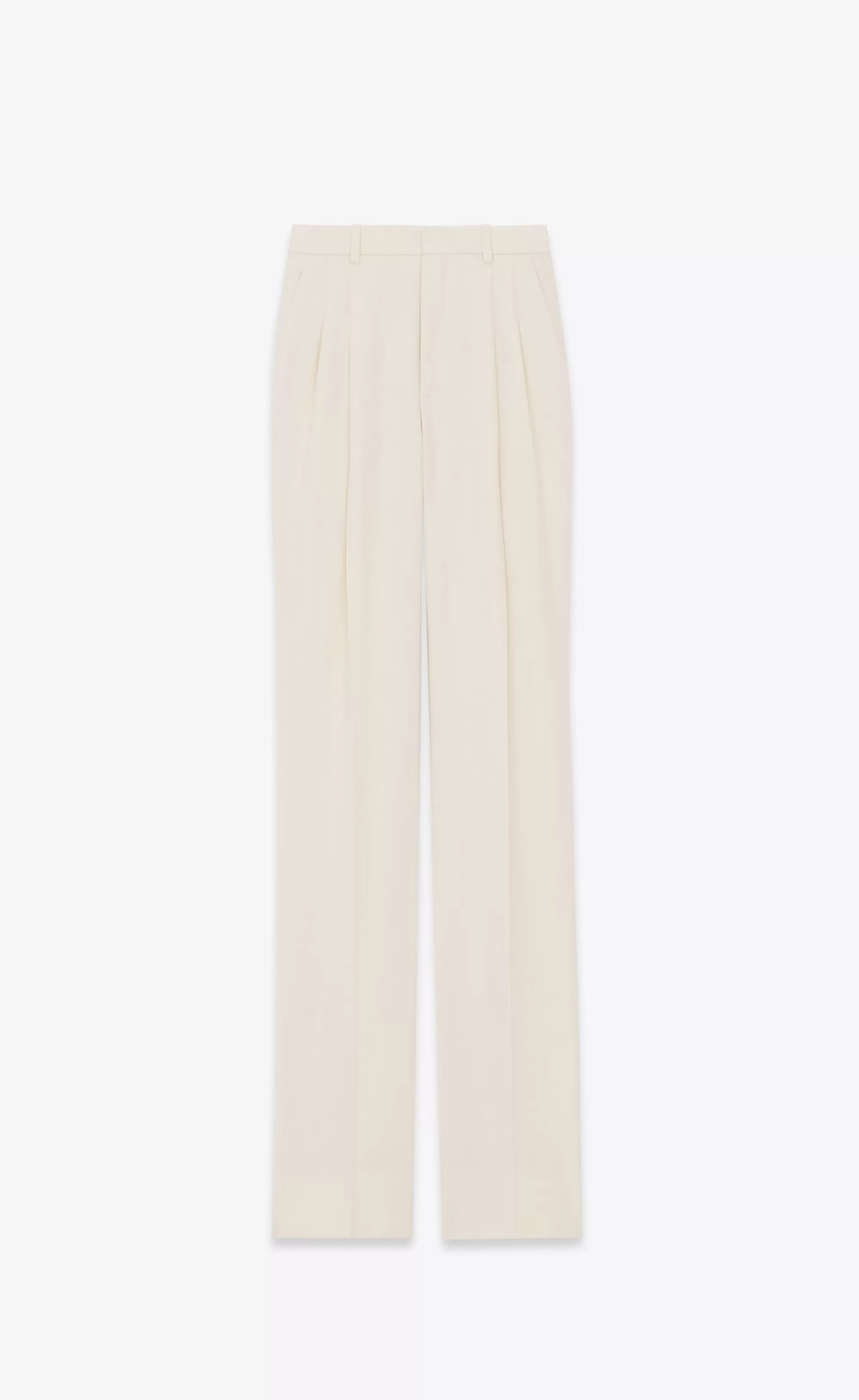 Women Saint Laurent SMOKING | JACKETS AND PANTS^Wide-leg Pants In Wool Gabardine | | YSL.com