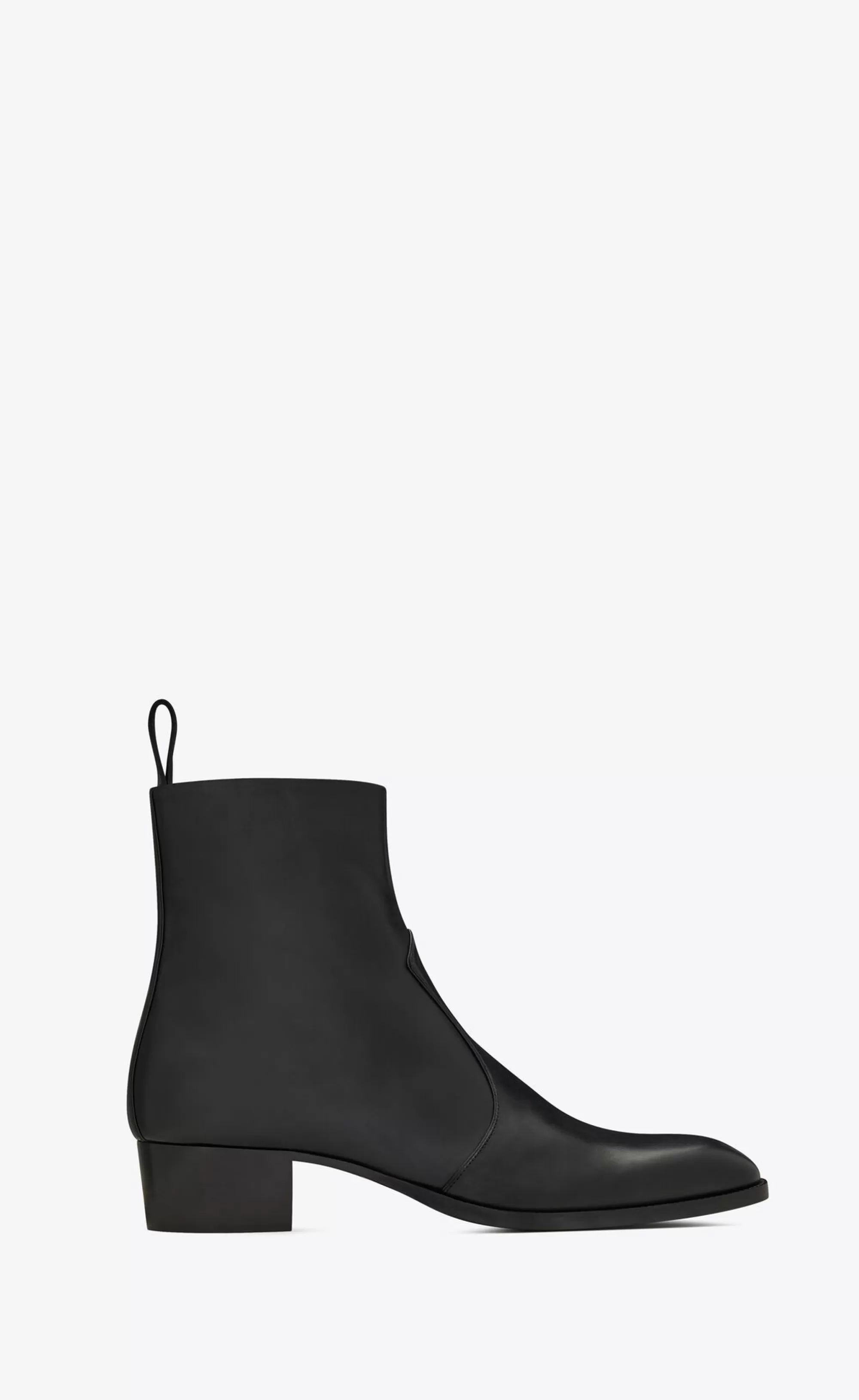 Saint Laurent BOOTS^WYATT Zipped Boots In Smooth Leather | | YSL.com