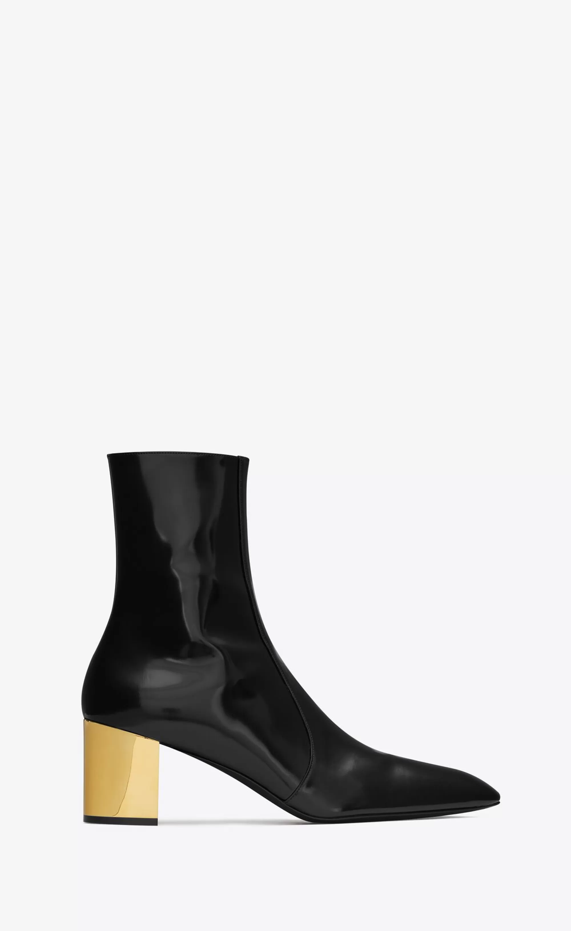 Saint Laurent BOOTS^XIV Zipped Boots In Glazed Leather | | YSL.com