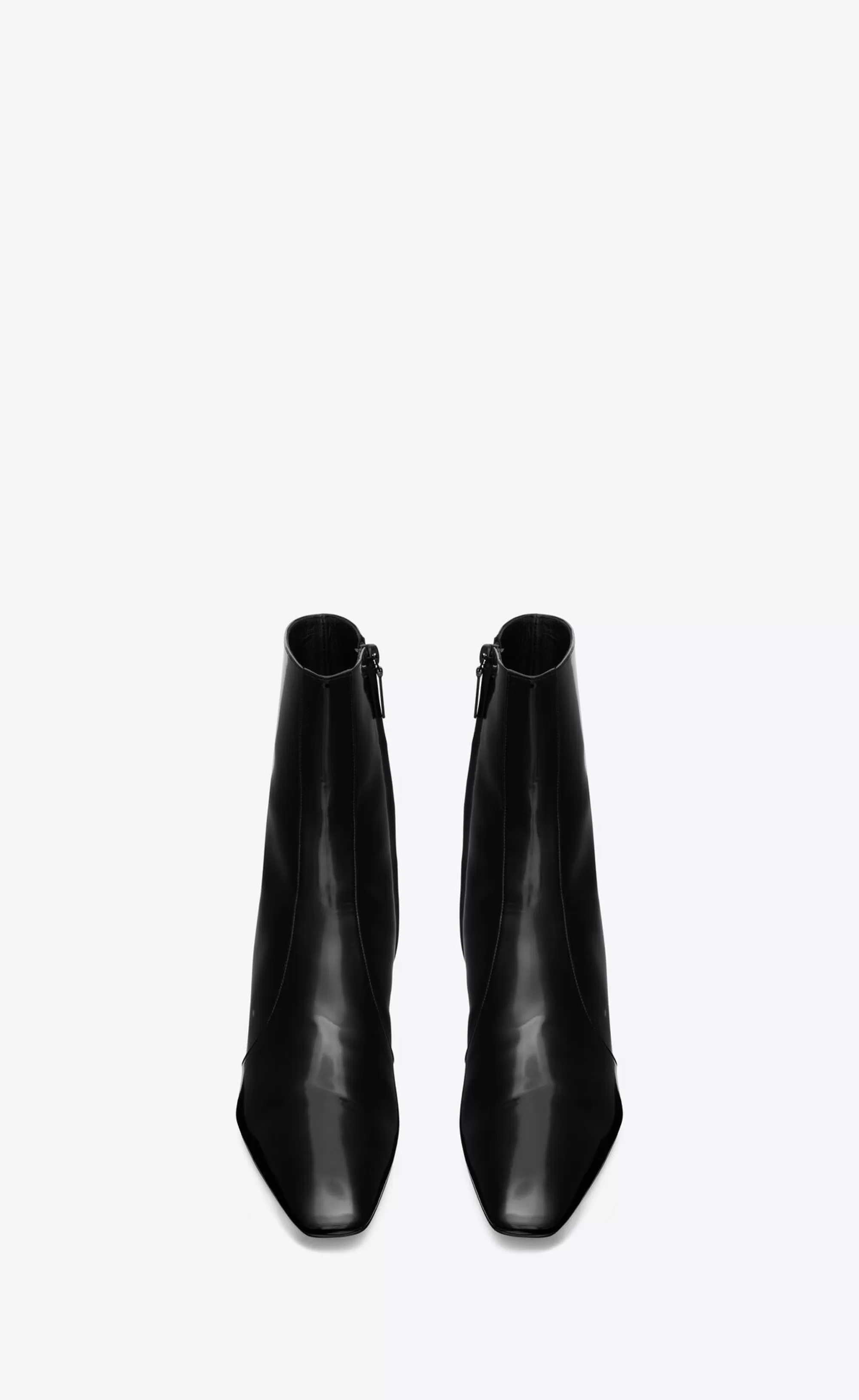 Saint Laurent BOOTS^XIV Zipped Boots In Glazed Leather | | YSL.com