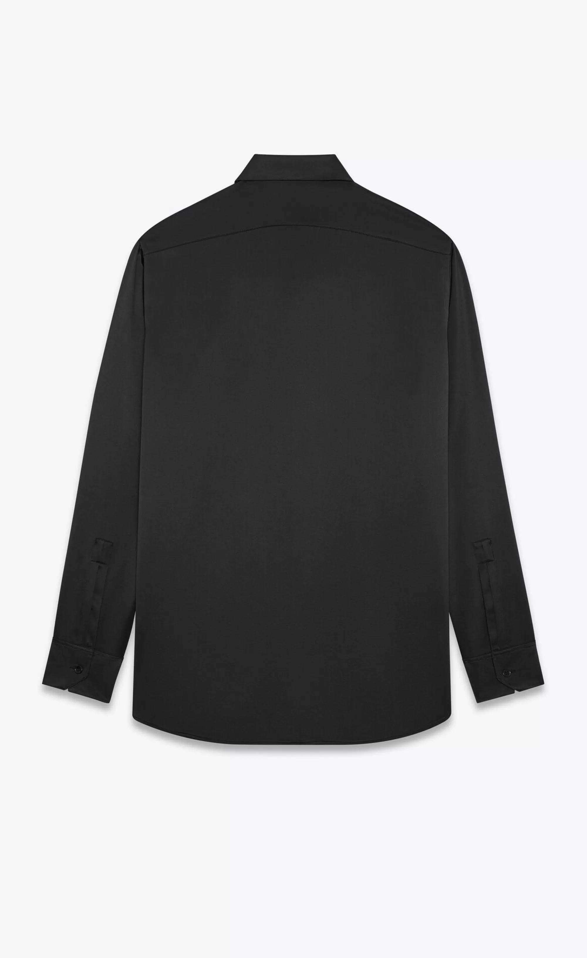 Saint Laurent ALL READY TO WEAR | SHIRTS^YVES COLLAR SHIRT IN Silk Satin | | YSL.com