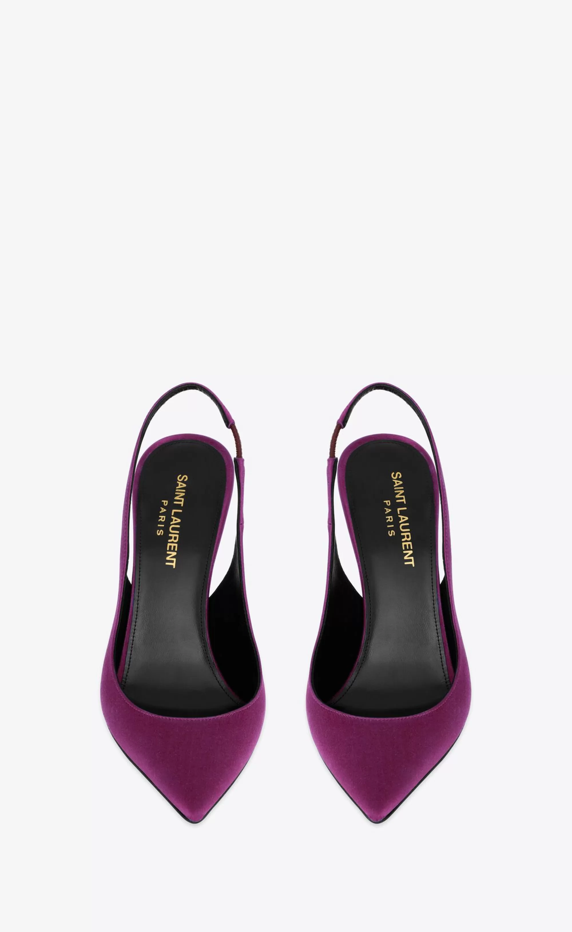 Women Saint Laurent SMOKING^ZOE Slingback Pumps In Satin Crepe | | YSL.com